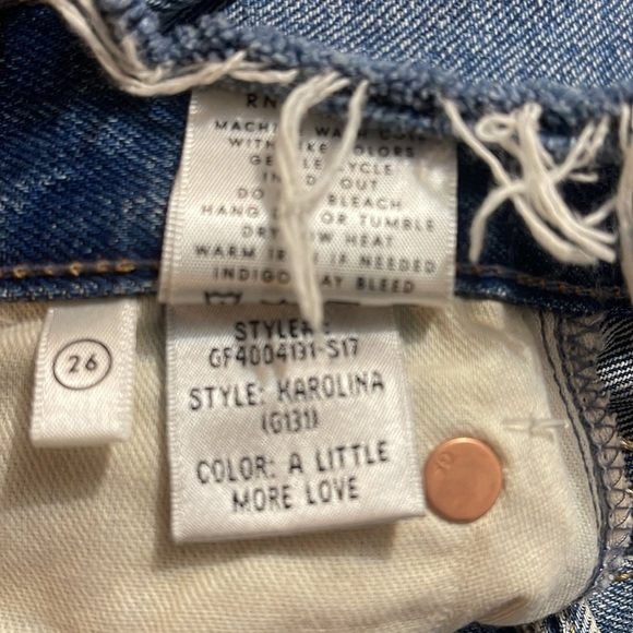 NWT GRLFRND Karolina Petite distressed 5 pcket Trendy high-rise slim-leg jean 26 - Picture 4 of 4